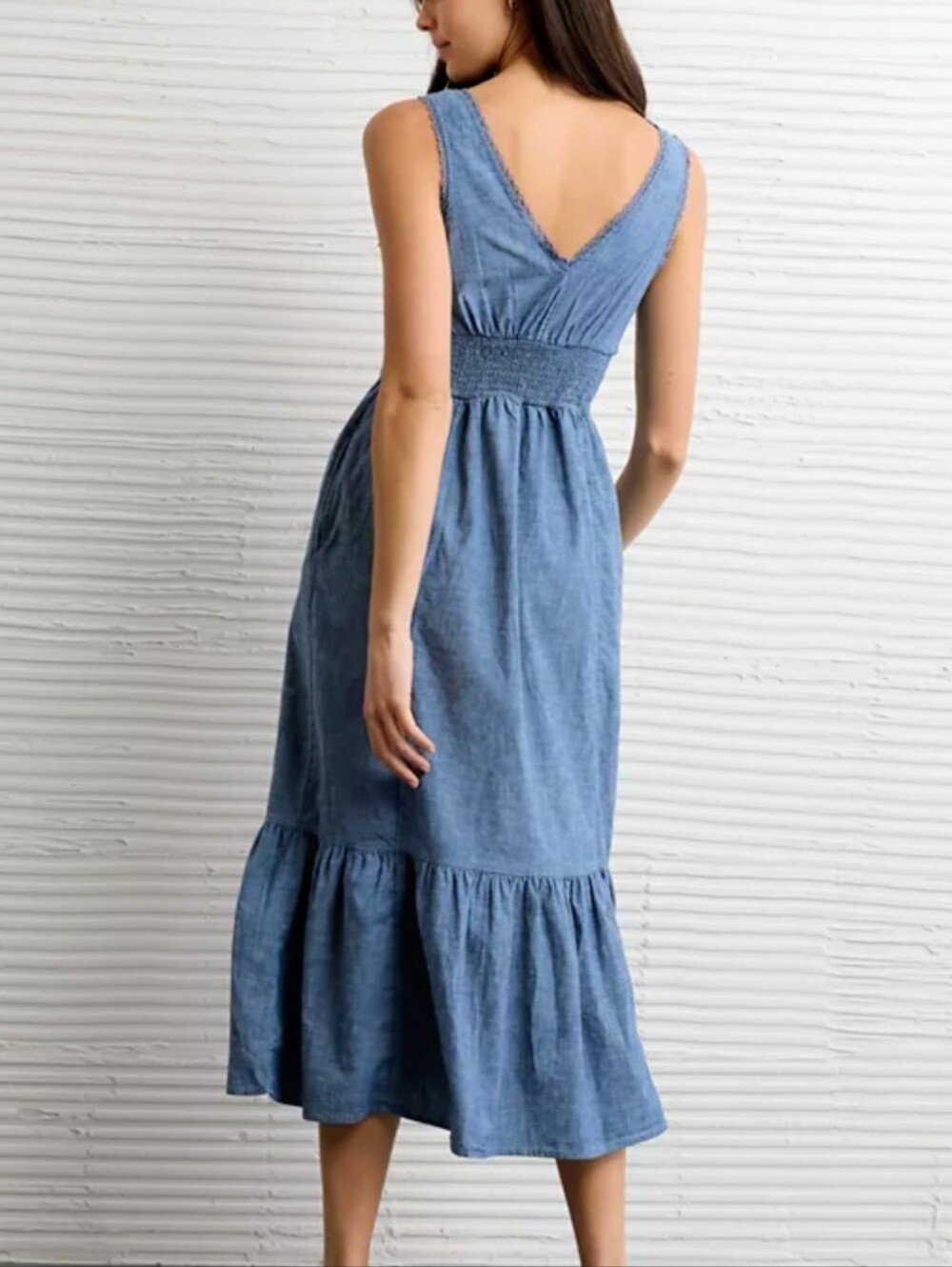 AE Tie-Front Midi Dress - Picture 3 of 5